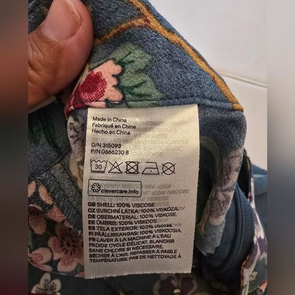 GP & J Baker X H&M Wide Leg Palazzo Pants Birds Print Multicolor Size 4 - Picture 4 of 14